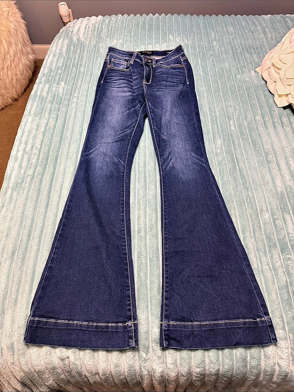 Judy Blue Flare Jeans in Blue Waist 1/25